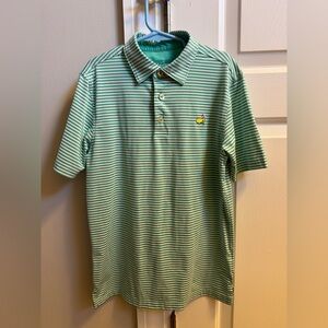 Masters Kids Green Polo Shirt with Striped Pattern